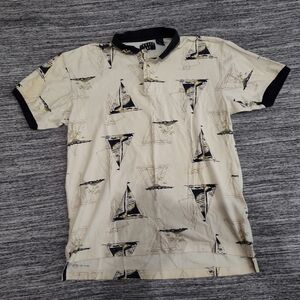 Trader Bay Nautical Cream and Navy Shirt